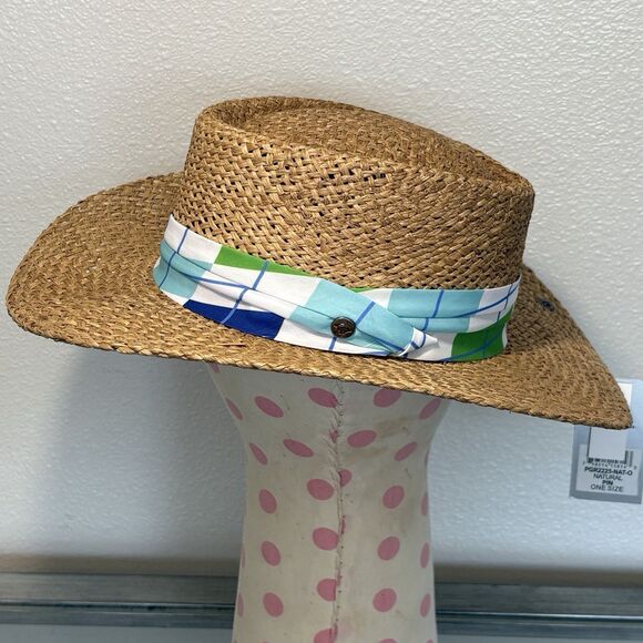 NEW Peter Grimm Straw Hat Natural Vacation Sun Farm Beach One Size Unisex - Picture 4 of 7